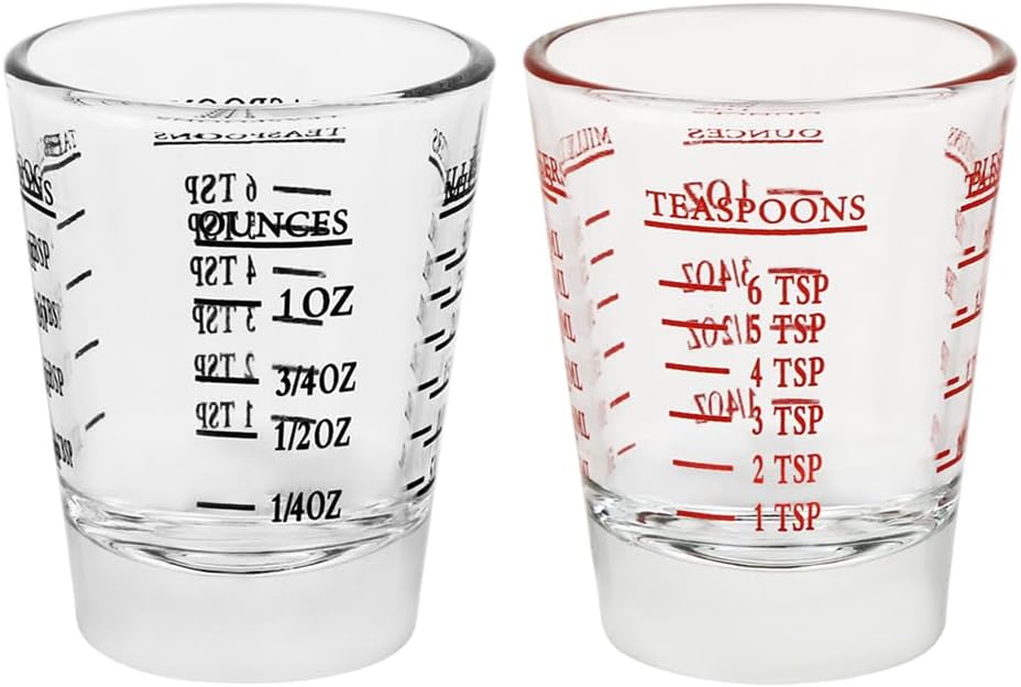 Espresso Shot Glass - Set of 2 Shot Glasses with