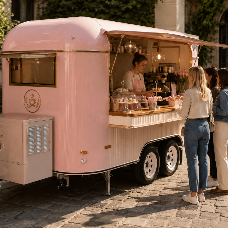 Coffee Vending Equipment - Food Cart Mobile Trailer Customized Full