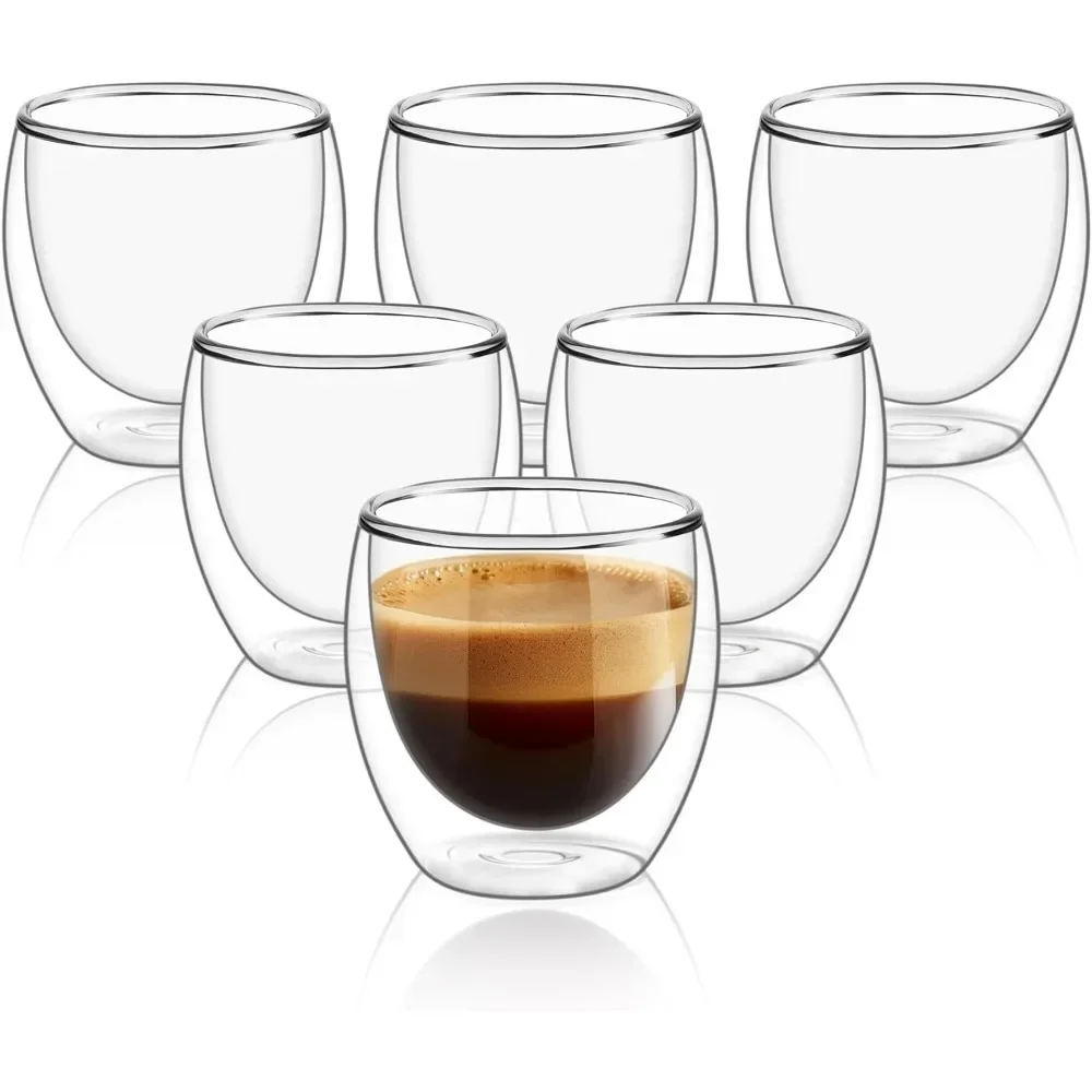 6 pcs Clear Double Wall Glass  – Espresso Shot Glass Bewertung und Preis