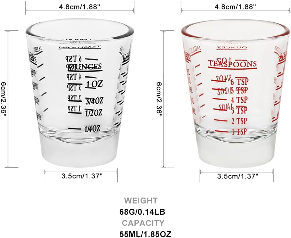 Set of 2 Shot Glasses with Mea – Espresso Shot Glass Bewertung und Preis