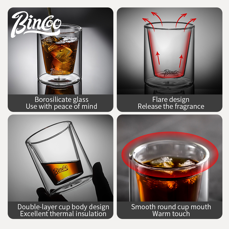 Bincoo Double Glass Coffee Mug – Espresso Shot Glass Bewertung und Preis