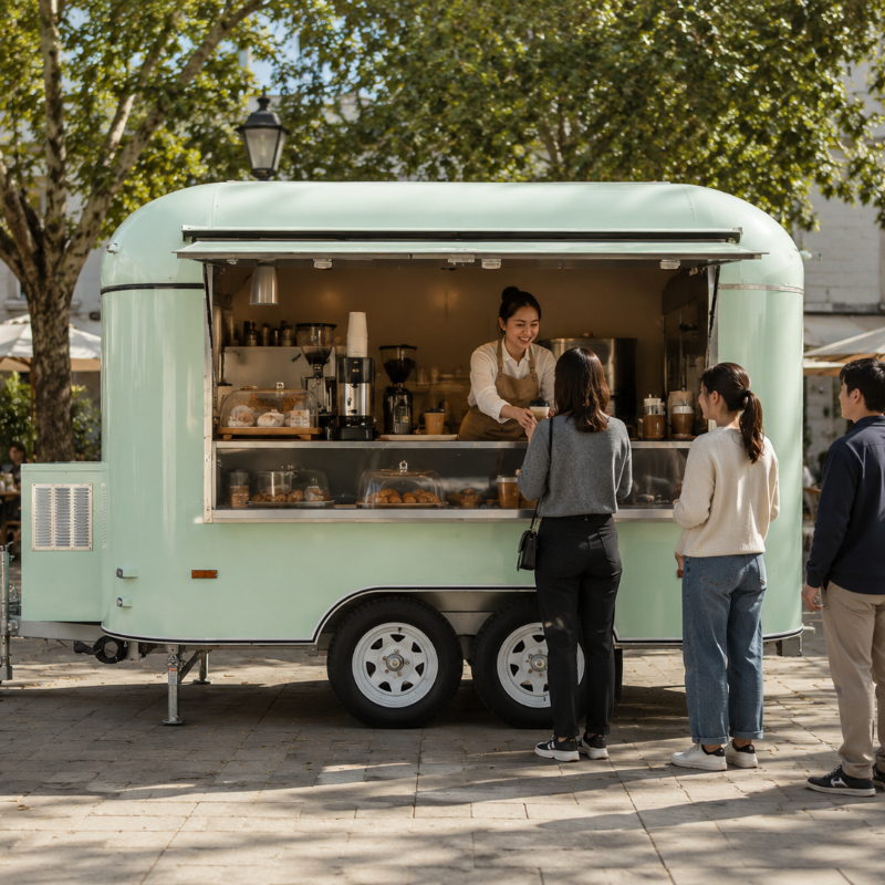 Food Cart Mobile Trailer Custo – Coffee Vending Equipment Bewertung und Preis